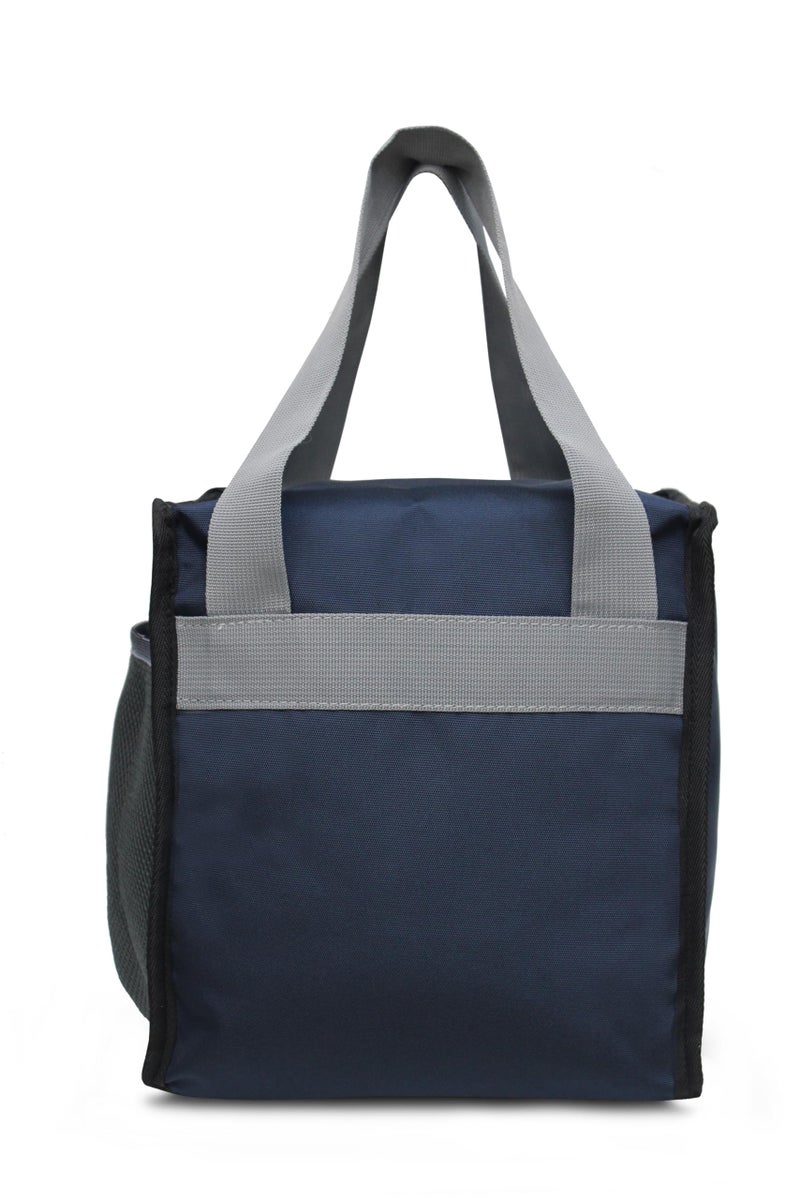 Sfane Insulated Lunch Bags Tiffin Bags Navy Blue 9.50 inches Easy Wash, Smooth Zipper & Lightweight Lunch Bag Tiffin Bag (Navy Blue)(1Qty). - Image 3
