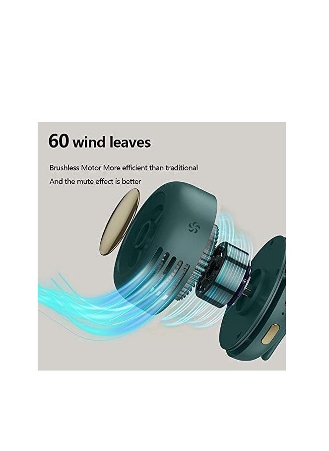 MOCOM Mini Portable Bladeless Clip-On USB Fan | Rechargeable 900mAh Battery | 3-Speed Adjustable Wind | Type-C Charging | Ultra-Quiet Lightweight Wearable Cooling Fan for Office, Travel, Outdoor, Chest, Waist, Backpack  - Image 3