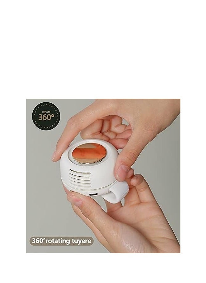 MOCOM Mini Portable Bladeless Clip-On USB Fan | Rechargeable 900mAh Battery | 3-Speed Adjustable Wind | Type-C Charging | Ultra-Quiet Lightweight Wearable Cooling Fan for Office, Travel, Outdoor, Chest, Waist, Backpack  - Image 4