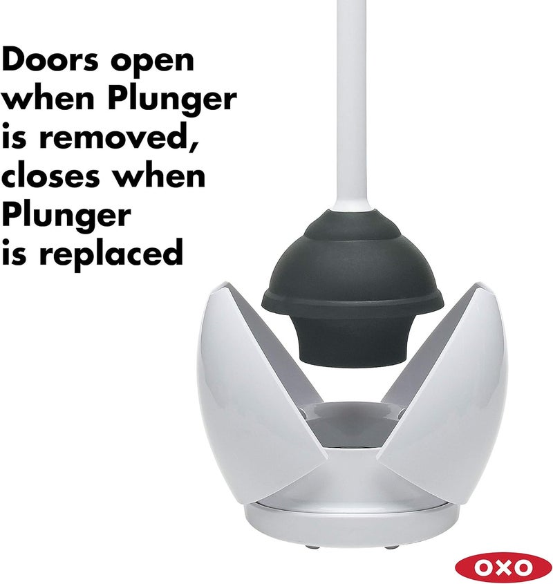 OXO Good Grips Hideaway Toilet Plunger & Canister Set - Image 2