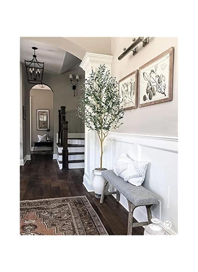 KHAJUL 150CM Artificial Olive Tree with Planter Large Faux Branches and Olive for Modern Home, Office, Living Room, Floor Decor Indoor  - Image 5