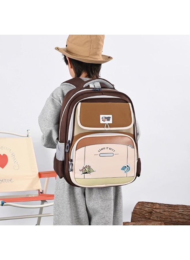 Kids School Backpack Grades 1-3, Large Capacity Waterproof Ergonomic Lightweight Bag - Image 2