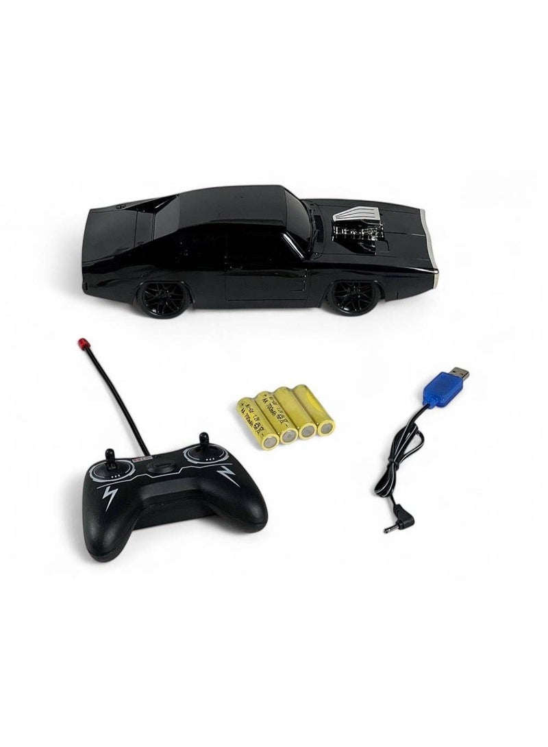 1:12 scale remote control model car, toy car, suitable for ages 3 and up, black - Image 1