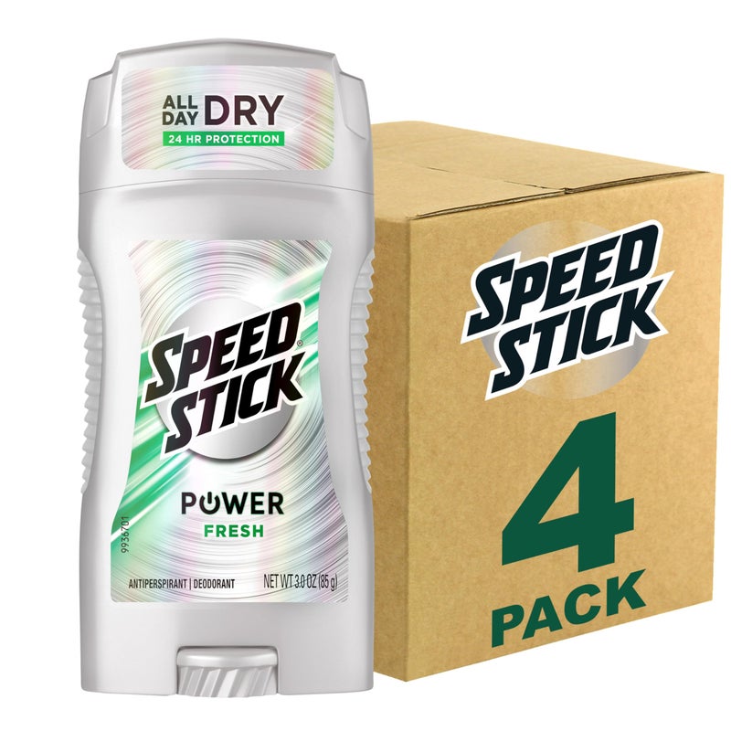 Speed Stick Men's Deodorant, Fresh, 3 Ounce, 4 Pack - Image 1