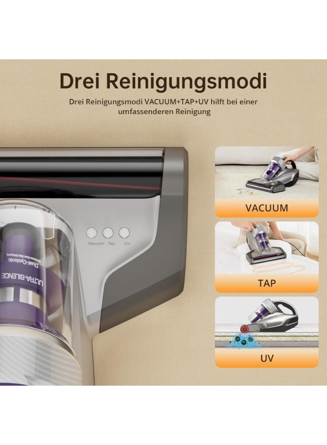 Jimmy Jv35 Mattress Vacuum Cleaner,700W Anti Dust Mite Bed Vacuum Cleaner With Uv Light Sterilization,14 Kpa Suction Power Corded Handheld Vacuum With Hepa Filter For Bed,Sofa,Pillows And More,Purple - Image 4