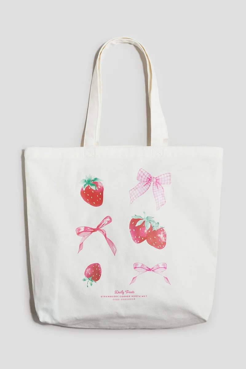 H&M Printed canvas tote bag