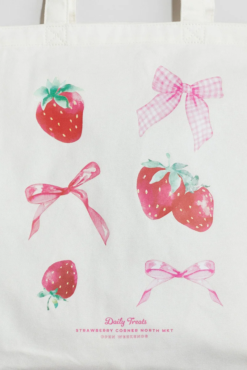 H&M Printed canvas tote bag