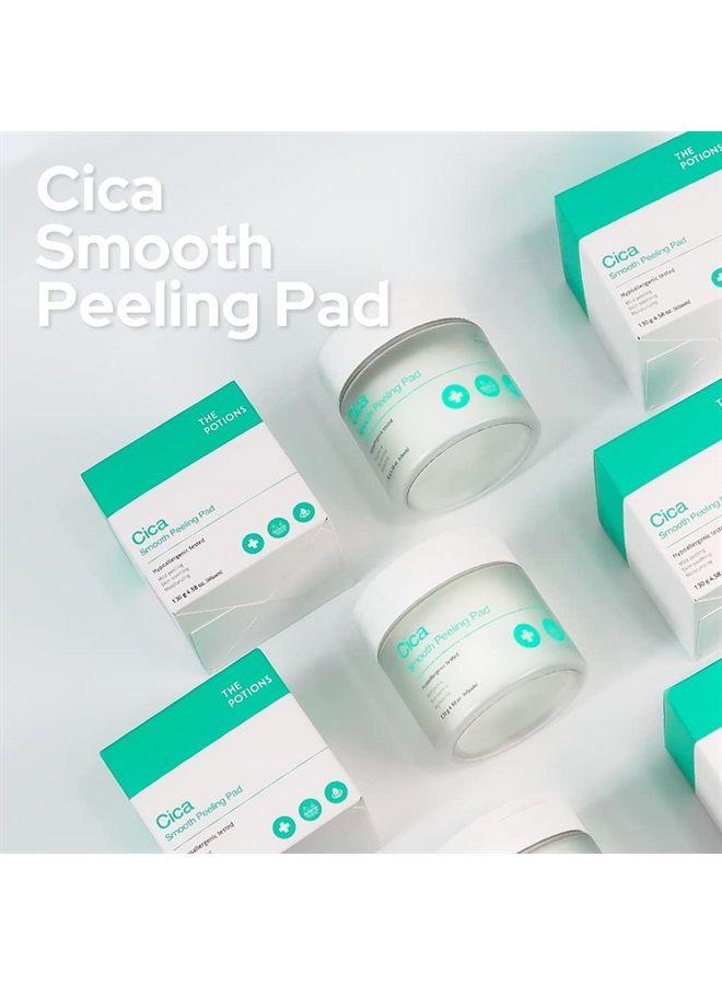 THE POTIONS Cica Smooth Peeling Pads, Acne prone skin, Calming, Balancing - Product of Korea - Image 2