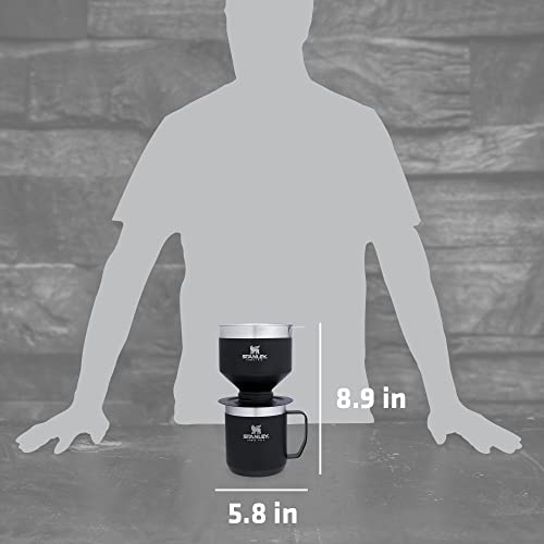 STANLEY Perfect Brew Pour Over Set | 12 oz Camp Mug with Lid Included | Drip Coffee Maker with Reusable Filter | Insulated Stainless Steel | BPA-Free | Matte Black - Image 5