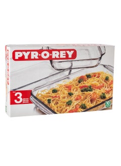Pyr-o-rey Mexican glass oven tray set 3 pieces  - Image 4