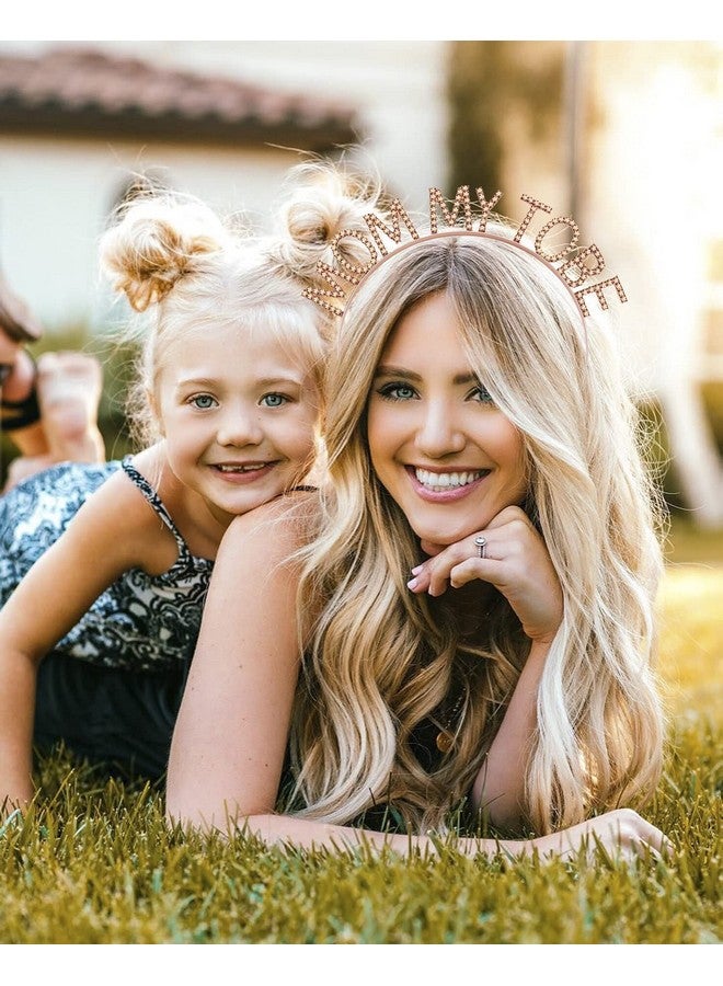 HSWE Mother’S Day Headband Sparkle Rhinestone Crystal Mom My To Be Tiara Crown Hairbands For New Mama Birthday Mother’S Day Gift - Image 3