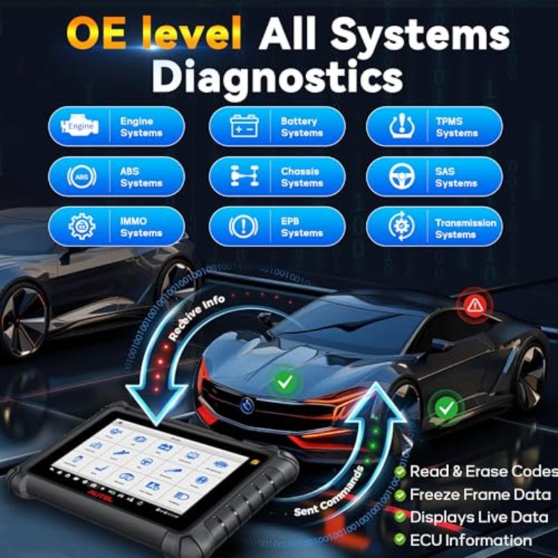 ماسح ضوئي MaxiCheck MX900 Obd2، مثل MaxiCOM MK900 MK900BT، ترقية MK808 MX808، جميع أدوات المسح التشخيصي للسيارات، 40+ خدمة، 3000+ اختبار نشط، CAN FD/DoIP، FCA - Image 4