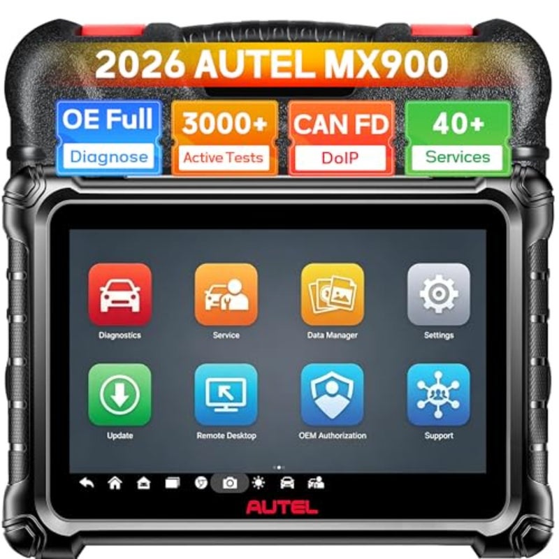 ماسح ضوئي MaxiCheck MX900 Obd2، مثل MaxiCOM MK900 MK900BT، ترقية MK808 MX808، جميع أدوات المسح التشخيصي للسيارات، 40+ خدمة، 3000+ اختبار نشط، CAN FD/DoIP، FCA - Image 1