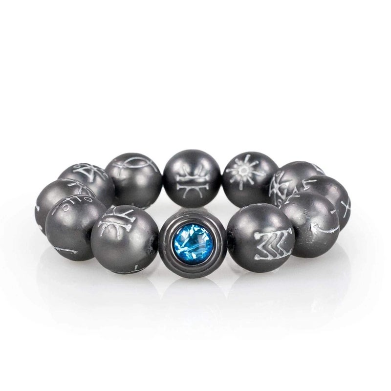 MARVEL Black Panther Kimoyo Blue Bead Bracelet | Premium Movie Prop Replica | Officially Licensed Marvel Merchandise | Superhero Collectible Accessory Perfect for Collecting, Halloween Costumes, Cosplay - Image 1