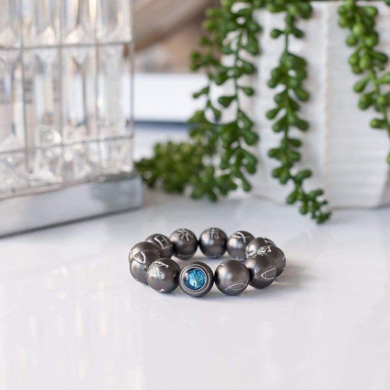 MARVEL Black Panther Kimoyo Blue Bead Bracelet | Premium Movie Prop Replica | Officially Licensed Marvel Merchandise | Superhero Collectible Accessory Perfect for Collecting, Halloween Costumes, Cosplay - Image 5