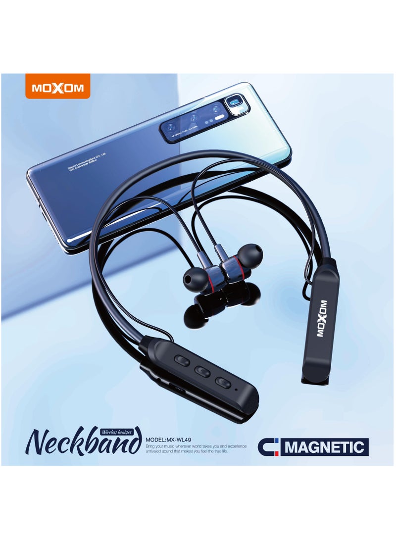 موكسوم WL49 سماعات أذن لاسلكية مزودة بتقنية البلوتوث 5.0 داخل الأذن مع ميكروفون أسود - Image 2