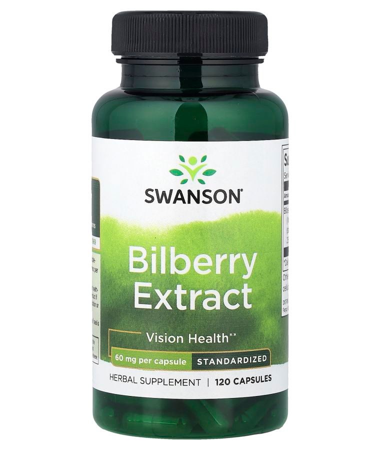 SWANSON Bilberry Extract Standardized 60 mg 120 Capsules