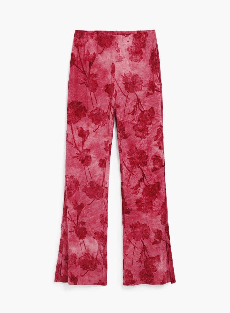 DESIGUAL Flared-Style Trousers In Devoré Fabric With Elastic Waistband - Image 5