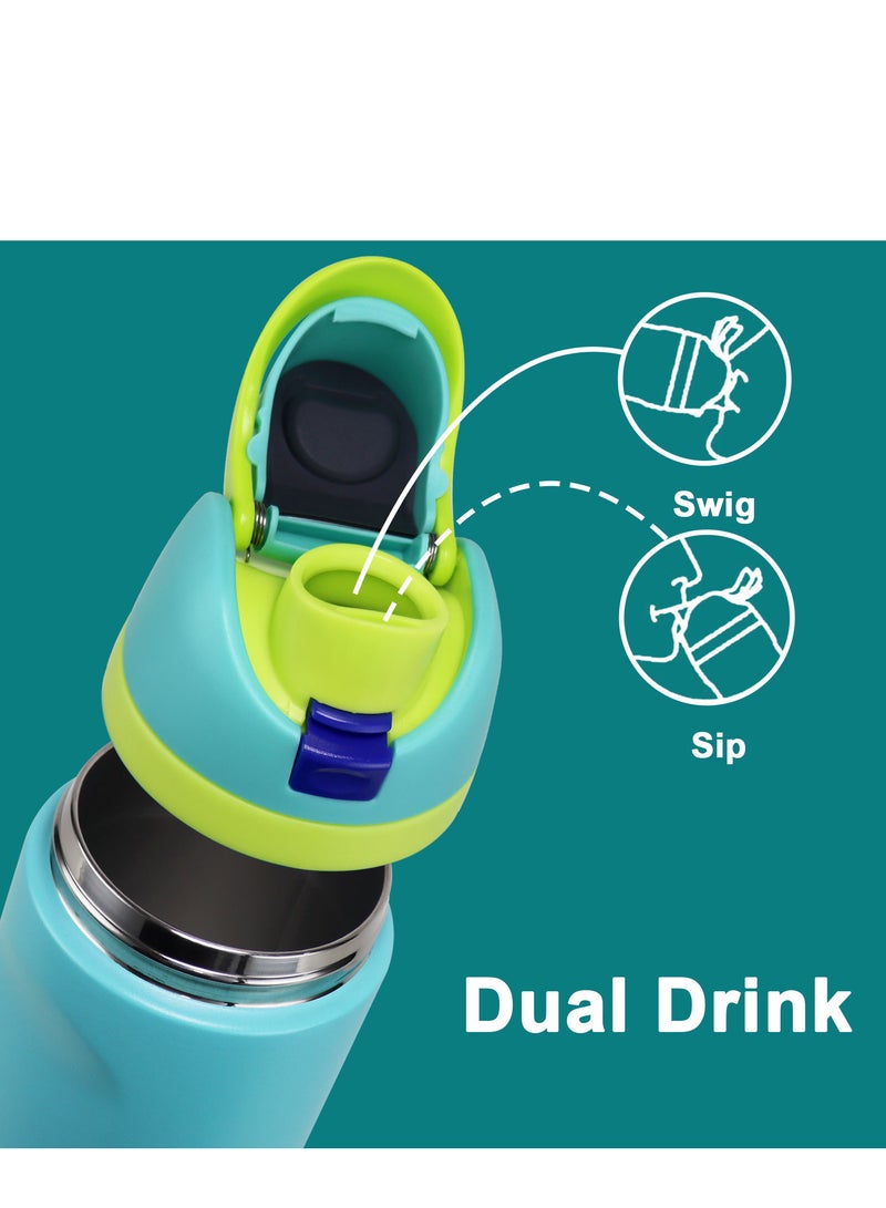 GIFUBOWA Vacuum Insulated Stainless Steel 24oz Water Bottle Leak Proof Easy to Open Metal Thermos for Sports and Yoga - Image 2