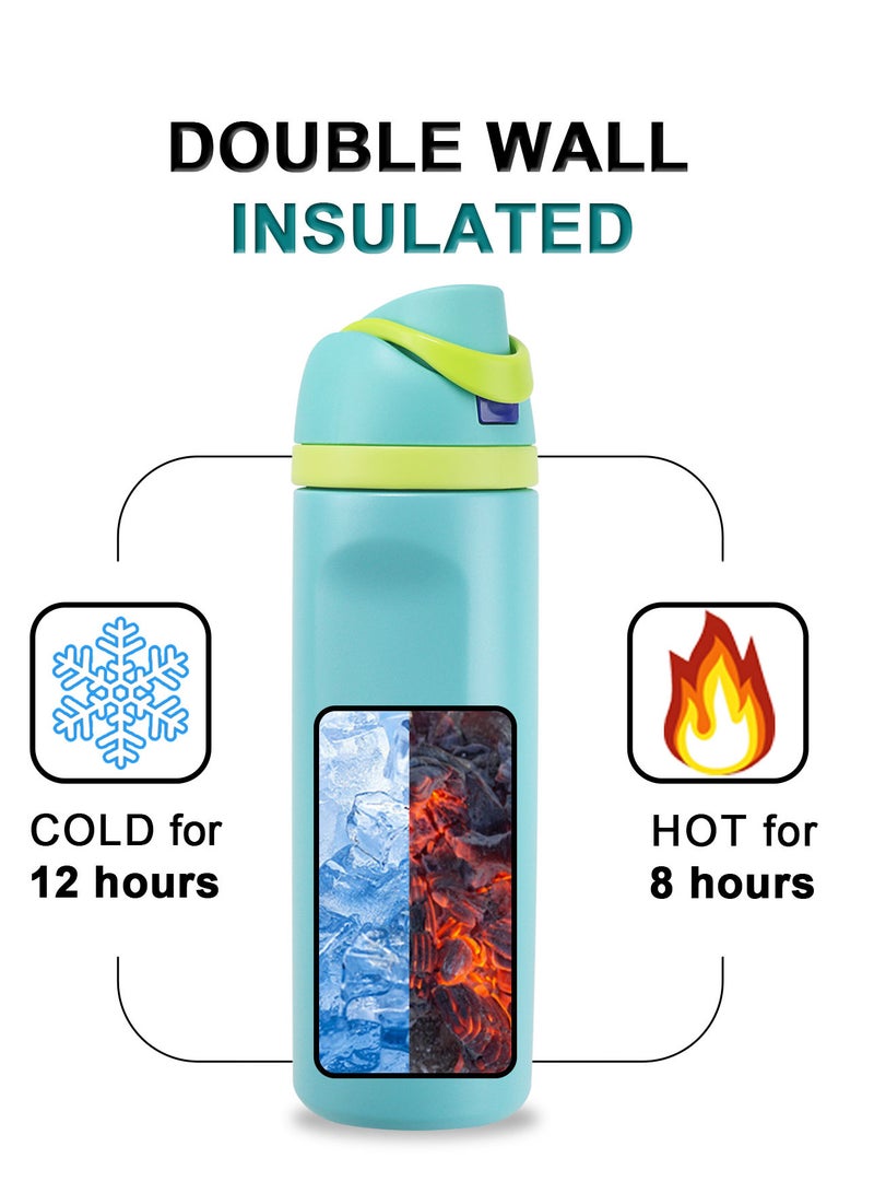 GIFUBOWA Vacuum Insulated Stainless Steel 24oz Water Bottle Leak Proof Easy to Open Metal Thermos for Sports and Yoga - Image 4