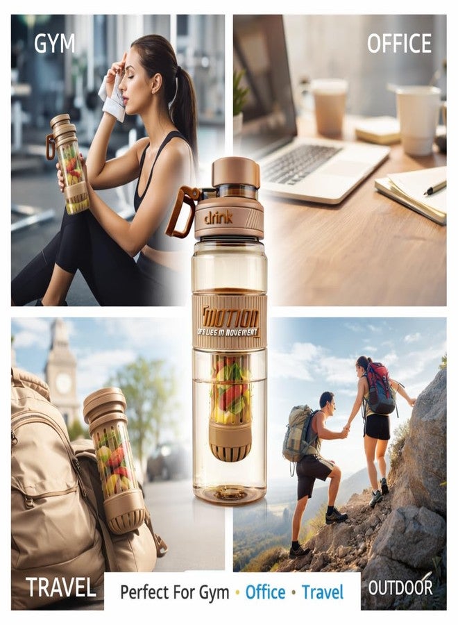 Vasukie Detachable Food Infuser Water Bottle | BPA-Free, Food Grade & Reusable | Leakproof Wide Mouth Bottle | Freezer & Fridge Safe | Durable & Stylish for Gym, Travel & Kitchen (Infuser Bottle) - Image 4