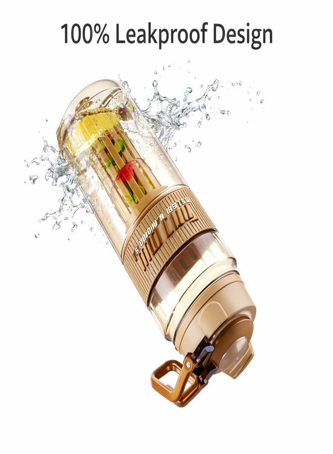 Vasukie Detachable Food Infuser Water Bottle | BPA-Free, Food Grade & Reusable | Leakproof Wide Mouth Bottle | Freezer & Fridge Safe | Durable & Stylish for Gym, Travel & Kitchen (Infuser Bottle) - Image 3