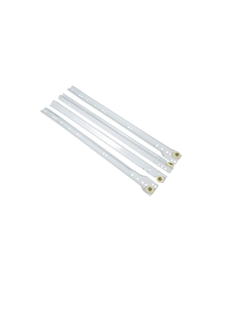 ROBUSTLINE Bottom Mounted Heavy Drawer Slides - White - 16 inch - 4 Pieces - Image 2