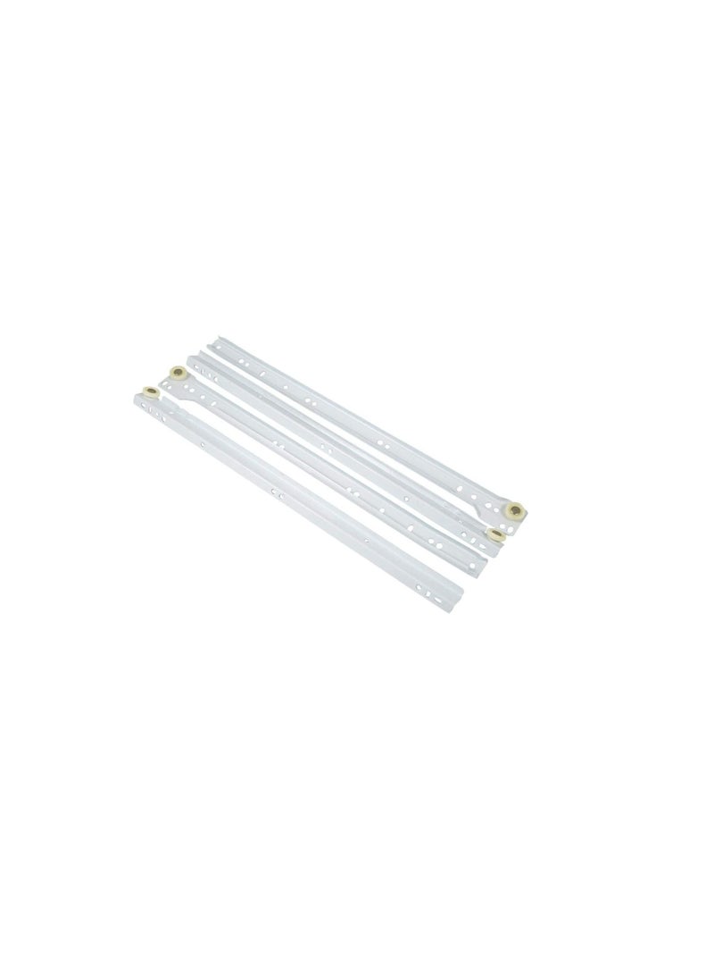 ROBUSTLINE Bottom Mounted Heavy Drawer Slides - White - 16 inch - 4 Pieces - Image 1