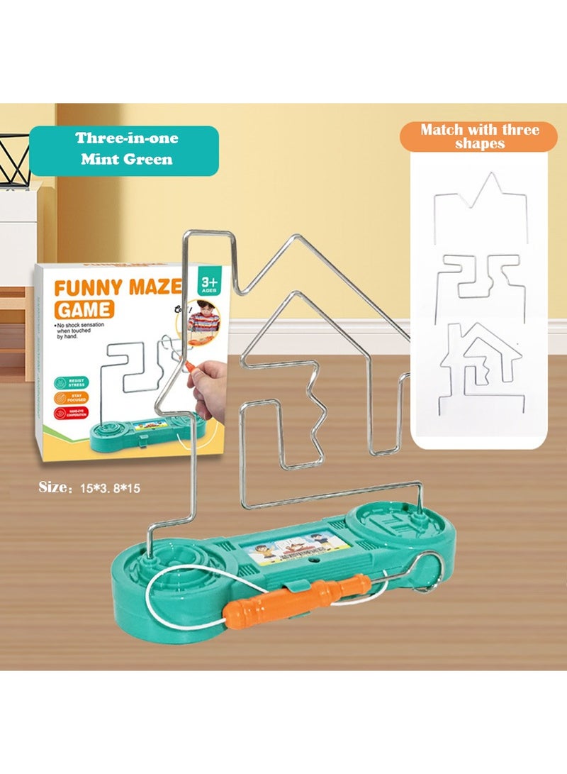 3 in 1 Shapes Buzz Wire Steady Hand Maze Game Intensive Exercise Educational Toy for Kids - Image 1