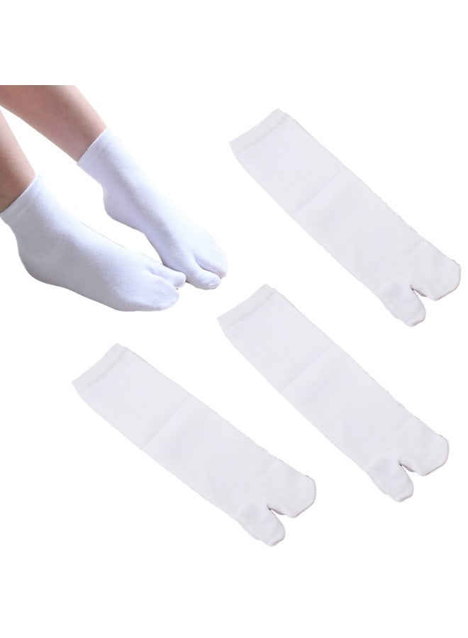 3 Pairs Japanese Kimono Flip Flop Sandal Split Two Toe Tabi Ninja Casual Socks, Unisex