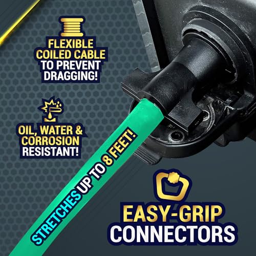 LATCH.IT 7 Pin to 6 Pin Trailer Adapter V2.0 | Weatherproof 7 pins to 6 pin Trailer Cable | Wire Stretches up to 8-feet! | 6 Pins to 7 Pin Trailer Adapter | Perfect Solution for Your Towing Rig - Image 4