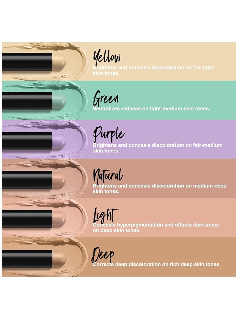Excefore 6 Color Contour Stick Concealer Bronzer Stick Cream Palette Contour Multifunctional Contouring Makeup Kit for Face Highlighter Makeup Stick Set Long Lasting & Waterproof - Image 2