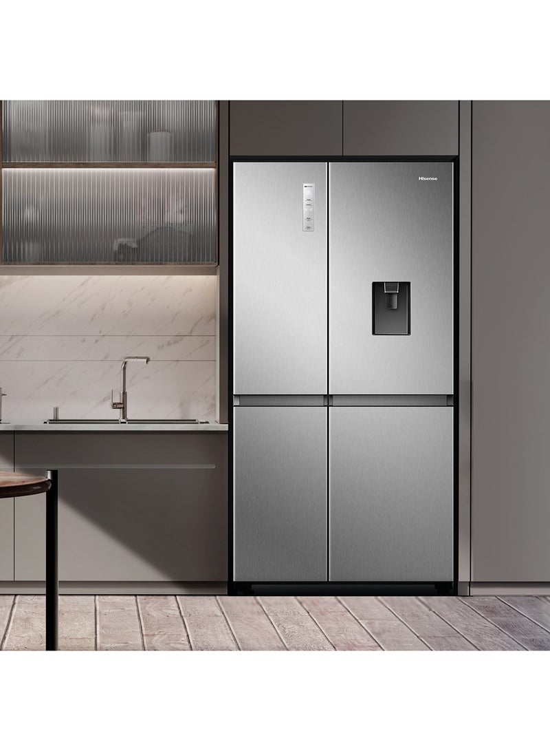 Hisense Gross 869L/Net 649L Side By Side Refrigerator Fridge RS3N668SMI3, Non Plumbed Water Despenser, Multi Air Flow, Super Freeze, Super Cool, Dual Temp Control Zone, Durable Inverter RS3N668SMI3 Silver - Image 5
