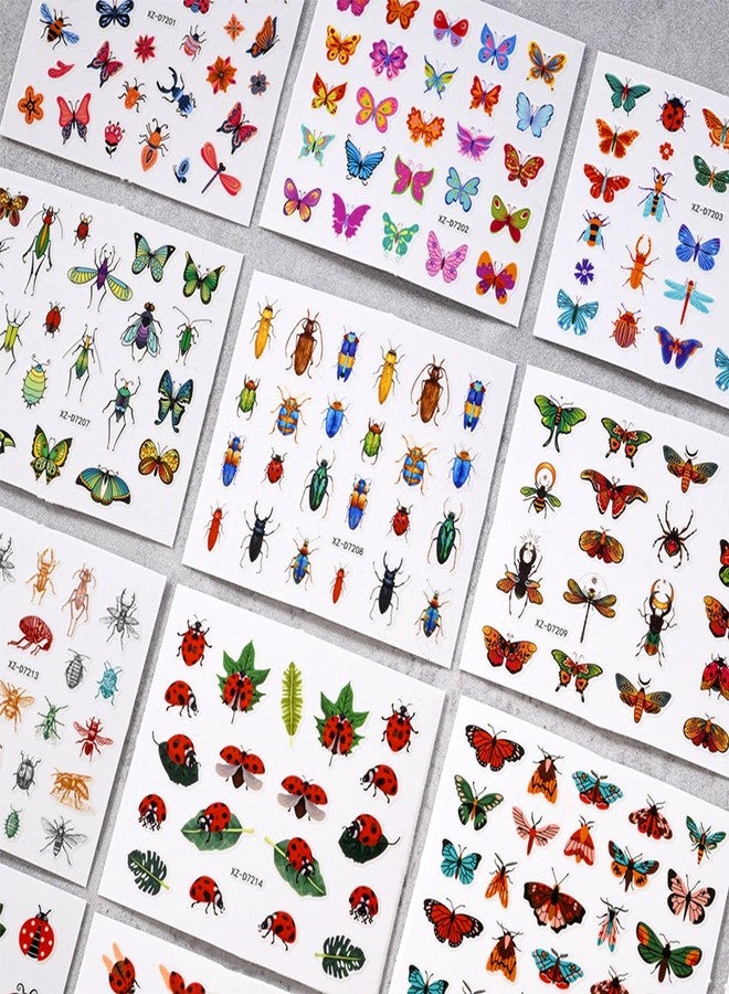 Snmzlc 30 Sheets Nail Art Stickers,Small Insect Butterfly Dragonfly Bee Nail Decals for Nails Design,3D Self Adhesive Supplies,Design Decoration Accessories for Women and GirlsUS361 (Insect) - Image 4
