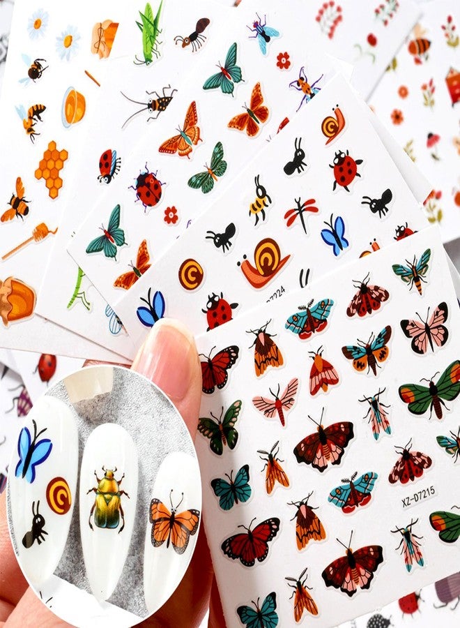 Snmzlc 30 Sheets Nail Art Stickers,Small Insect Butterfly Dragonfly Bee Nail Decals for Nails Design,3D Self Adhesive Supplies,Design Decoration Accessories for Women and GirlsUS361 (Insect) - Image 3