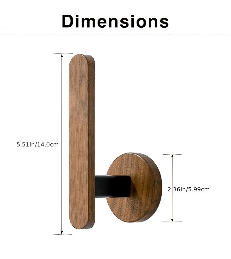 1 Piece Modern Curtain Fixing Hook Khaki No Drilling Required High Quality S Shaped Walnut Wood Base Wall Mounted Curtain Tieback Rustic Minimalist Style - Image 4