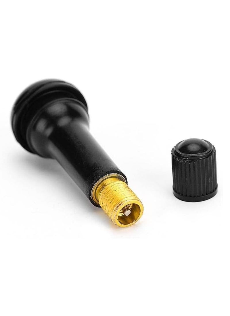 بيعتكلها TR414 سيقان صمامات إطارات مطاطية بدون أنابيب قابلة للتركيب السريع لإطارات السيارات والدراجات النارية وملحقات عجلات المركبات الرباعية (عبوة من 5 قطع)  - Image 2