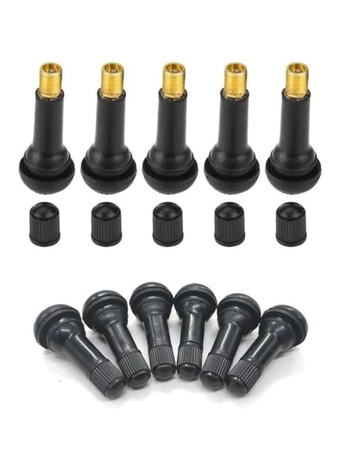 بيعتكلها TR414 سيقان صمامات إطارات مطاطية بدون أنابيب قابلة للتركيب السريع لإطارات السيارات والدراجات النارية وملحقات عجلات المركبات الرباعية (عبوة من 5 قطع)  - Image 5