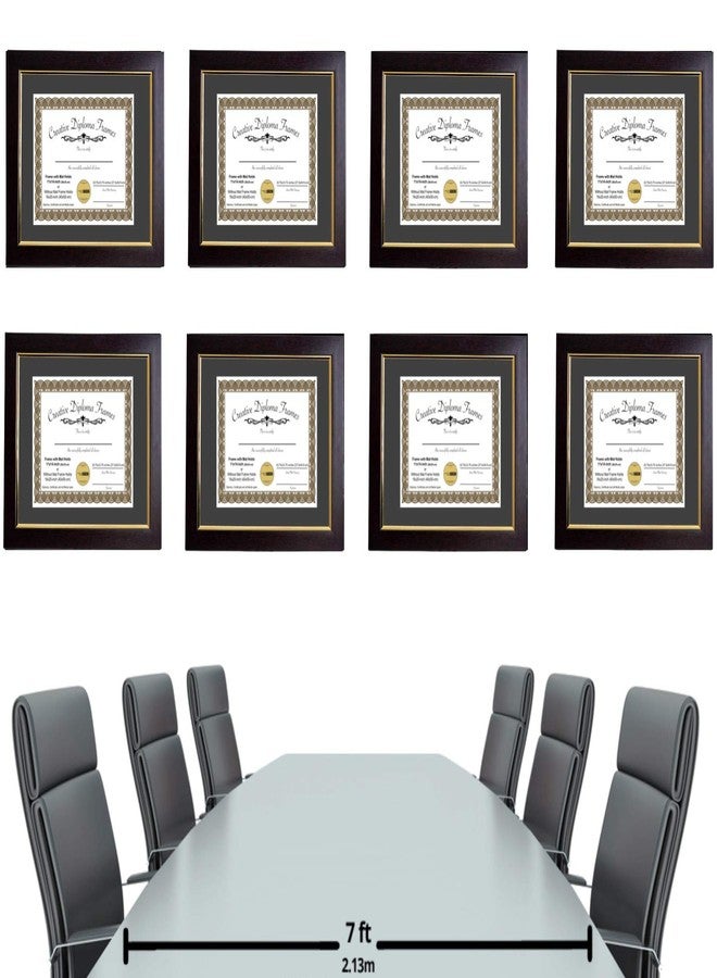 Creative Picture Frames 11x14 Mahogany Diploma Frame with Gold Rim Including Black Mat Glass and Installed Wall Hangers | Frame Holds 16x20 Media without Mat - Image 4
