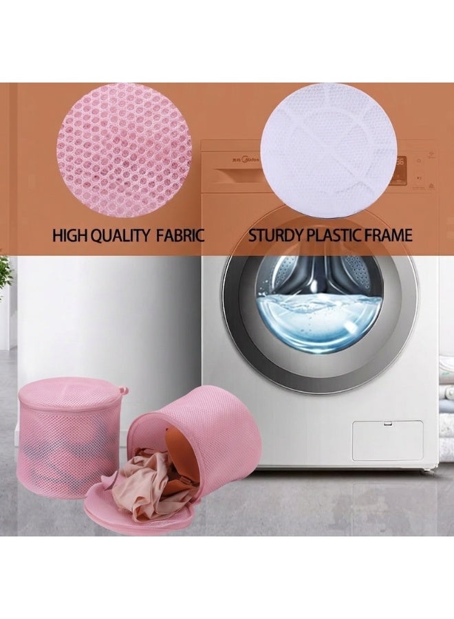 Cylindrical Bra Laundry Bag Fine Mesh with Zipper Lock – Reusable Wash Bag for Delicates, Underwear, Socks & Lingerie Protection in Washer & Dryer, Durable Mesh Laundry Net for Travel Storage & Fabric Care - Image 5