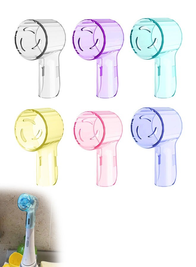 6 Pcs Toothbrush Head Holder Covers, Acrylic Dustproof Toothbrush Protective Case, Toothbrush Head Protector Shell for Travel Home Office Camping School (Colorful) - Image 1