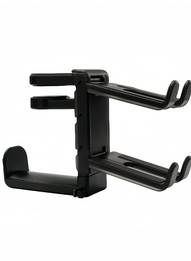 DGSENPI 3 in 1 PC Gaming Headphone & Controller Holder, Headphones Hanger Adjustable Rotating Arm Clamp,Headphone Stand Under Desk, Universal Headset Controllers Hook with Cable Organizer-Black - Image 1