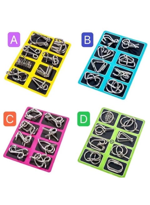 Nine Series Children's Educational Toys Primary School Students Untie Lock Release Children's Space Hands-on Educational Toys-Color:Unbutton Type A+type B+type C+type D