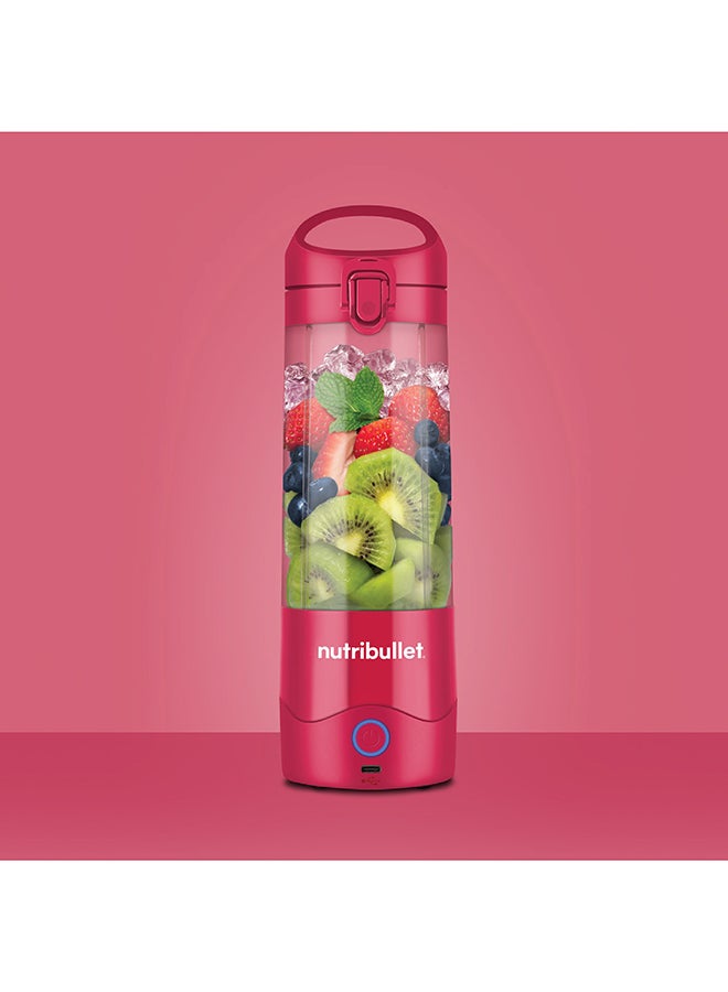 nutribullet Portable Blender for Protein Shake, Smoothie, Frozen Fruit & Ice, Tritan Plastic, BPA-Free with Handled Sip Lid, USB-C Rechargeable 2200mAh Battery, Dishwasher Safe Parts, 475 ml 100 W NB-PB475M Magenta - Image 3