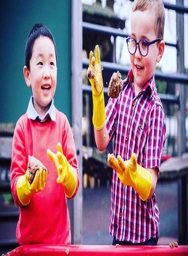 قفازات مطاطية للأطفال من GUBBERLOVES لأعمال البستنة وغسل الأطباق، مصممة خصيصًا للأطفال - قفازات أطفال تناسبهم تمامًا - (مقاس XS سادة - 6-9 سنوات) - Image 4