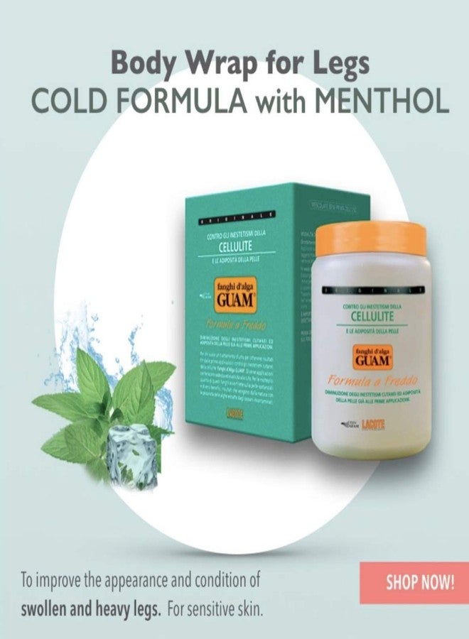 GUAM Anti-cellulite Mud COLD FORMULA, Seaweed Body Wrap for Cellulite, Skin Tightening Clay Against Water Retention and Leg Swelling, Lymphatic Drainage | Cellulite-Removal Treatment (2.2 LB) - Image 2