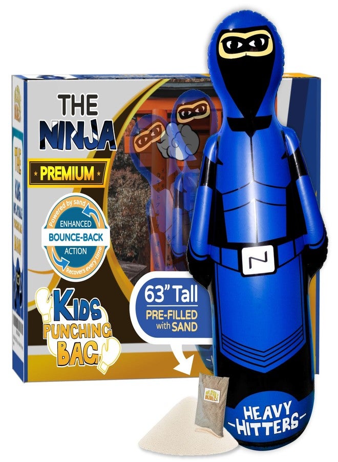 INFLATABLE DUDES Ninja Toy 63 Inches -Kids Punching Bag | Already Filled with Sand| Bop Bag | Inflatable Bopper | Boxing | Ninja Birthday Party | Punching Bag for Kids- (Heavy Hitters Nobi) - Image 1