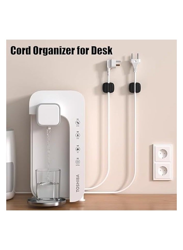 erorex 3 Pack Cable Organizer Cable Holder Clips Adhesive Charger Cable Management Clips Under Desk Cable Management for Home Office Desk Phone Car Wall Desktop Nightstand - Image 3