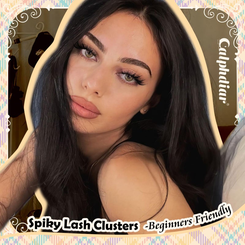 calphdiar Lash Clusters Fox Eye Cluster Eyelash Extensions Manga Eyelash Clusters Fairy Lash Extension 180Pcs Spiky Individual Lashes 10-14mm Natural Cat Eye Lashes Clusters Anime Eyelash Cluster - Image 2