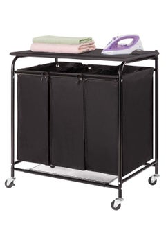 XiuWoo Foldable Ironing Board with Removable Bags Laundry Basket Hamper Sorter  - Image 2